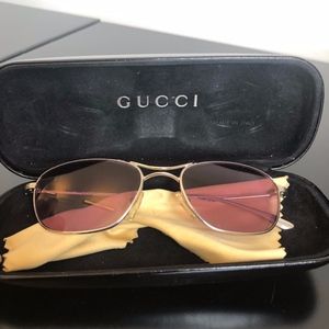 Women's Gucci Pink Aviator Sunglasses